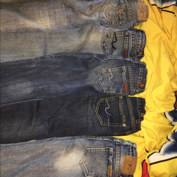 Trues & 7’s jeans sizes 4/6 great condition - Picture 1 of 8